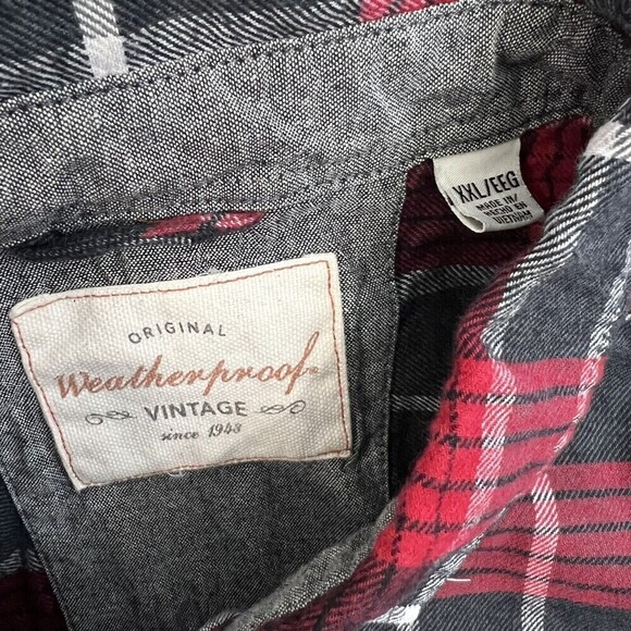 Vintange Weatherproof Men’s Casual Flannel Button Down Shirts Size XXL 2XL - Picture 6 of 12